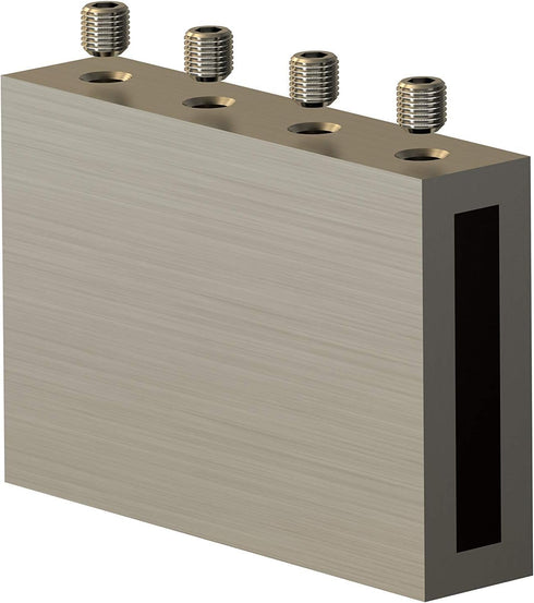 BARNSMITH Silver Sliding Barn Door Hardware Track Connector for Side Mounted Hardware...