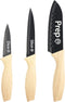 MasterChef Knife Set of 3 Kitchen Knives for Cooking (Chef, Paring & Utility), Professional Sharp Stainless Steel, Non Stick Blades & Soft Touch H...
