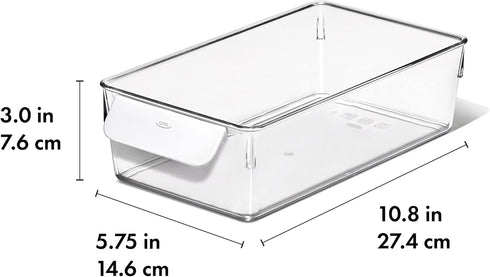 OXO Good Grips Fridge Organization Bin 5 in x 10 in - for Berry Bins, Yogurt Cups and More...