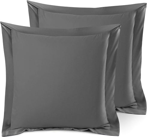 Nestl Soft Pillow Shams Set of 2 - Double Brushed Microfiber Pillow Covers - Hotel Style Premium Bed Pillow Cases, with 1.5” Decorative Flange, Eu...