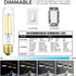 Leools E26 LED Bulb 8W Equal 75 Watt Light Bulbs Neutral White 4000K E26 Edison Bulb AC120V 900lm Dimmable 5 Inch T10 led Bulb Tubular for Rustic ...