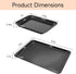 Toaster Oven Pan Set of 2, Nonstick Baking Sheets Pan with Rimmed Edge Baking Tray, Cookie Sheet for Baking Replacement Tray Non-Toxic & Easy Clea...