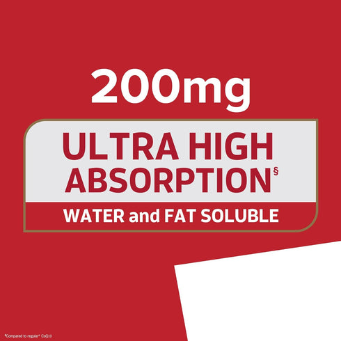 Qunol CoQ10 200mg Softgels, Ultra CoQ10 - Ultra High Absorption Coenzyme Q10 Supplements - Antioxidant Supplement for Vascular and Heart Health & ...