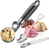 Ice cream scoop,With trigger,Stainless Steel Metal,Sturdy and durable,Useful spooner,Convenient to use,Gift,Set of 3,Dessert spoons used for cake ...