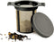 RSVP International Endurance Finium Collection, Loose Leaf Brewing Basket, 3.75" Diameter, Black Heat Retention Lid...