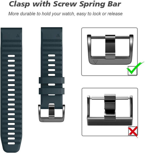 NotoCity Compatible with Fenix 6X Pro Band 26mm Watch Bands For Fenix 6X/Fenix 7X/Fenix 5X/Fenix 5X Plus/Fenix 3/HR/Tactix/Descent MK1/D2 Delta PX...