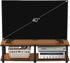Furinno Just No Tools Wide Light Cherry Television Stand with Black Tube...
