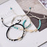 Caiyao Natural Cowrie Shell Turquoise Bead Bohemian Bracelet Handmade Braided Wax Rope Women Adjustable Starfish Anklet Beach Parties Jewelry...