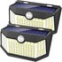 HMCITY Solar Lights Outdoor 120 LED with Lights Reflector and 3 Lighting Modes, Motion Sensor Wall Lights,IP65 Waterproof Solar Powered for Garden...