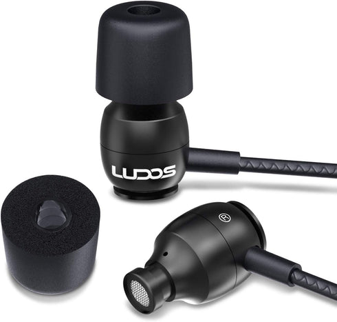Ludos Clamor Wired Earbuds in-Ear Headphones, 5 Years Warranty, Earphones with Microphone, Noise Isolating Ear Buds for School, Kids, Women, Small...