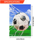 Moslion Soccer Garden Flag Vertical Double Sided Sports White and Black Football in Ball Net in Green Field Grass Blue Sky House Flags Home Burlap...