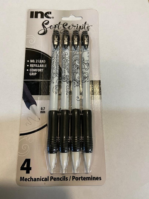 INC Soft Scripts 1 pack of 4 Mechanical Pencils #2 Lead Refillable...