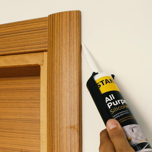 Stanley All Purpose RTV Silicone Sealant - 1x10.1 fl. oz. Gray, Window and Door Caulk,%100 Silicone Waterproof and Flexible Sealar for Kitchen & B...