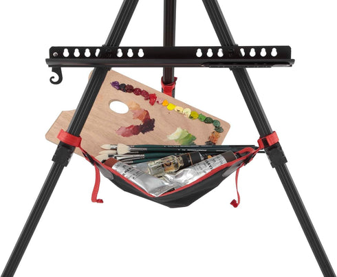 Soho Urban Artist Stone Bag for Tripod or Easel - Weight Bag, Hammock Boom Anchor - Black with Red Trim...