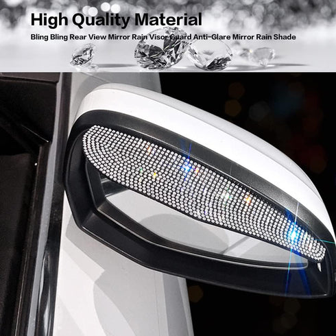 2PCS Car Rear View Mirror Rain Visor Guard,Universal Car Rear View Mirror Rain Cover,Waterproof Auto Mirror Rain Visor,Carbon Fiber Car Side Mirro...