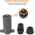 Oyviny RV 7 Pin Trailer Plug with IP68 Waterproof Seal 2PCS, Detachable 7 Way Round RV-Style Trailer Side Connector 7 Point Trailer Wiring Plug...