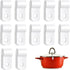 12pcs Dutch Oven Lid Protector Clips, Cookware Protector Clips Replacement Plastic Bumpers Stacking and Storage Protective Clips for Dutch Oven Po...
