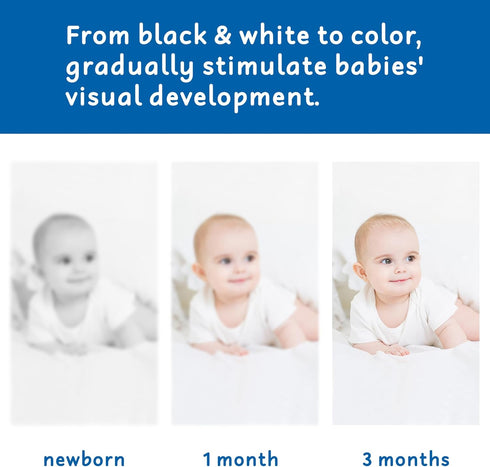 Black and White High Contrast Baby Toys - Newborn Toys 0 3 Months Brain Development - Soft Crinkle Books Tummy Time Toys - Infant Montessori Senso...