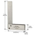 Machinist Square Precision Engineer Wide Seat Square 90 Right Angle Ground Hardened Steel Angle Ruler 3.2 x 2 Inch...