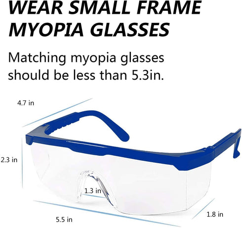 Safety Glasses,MOZEEDA Clear Safety Goggles Eye Protection Adjustable Temples, Anti-fog Lightweight Protective Glasses Eyewear Wide-Vision for Lab...