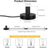 Licperron Table Lamp Base, E26 E27 Black Mini Desktop Night Stand Light without Shade, Small Short Metal Edison Bulb holder Desk Exposed Bulb Base...