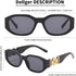 Dollger Rectangle Sunglasses for Women Trendy Irregular Luxury Design Small Sunglasses UV Protection...