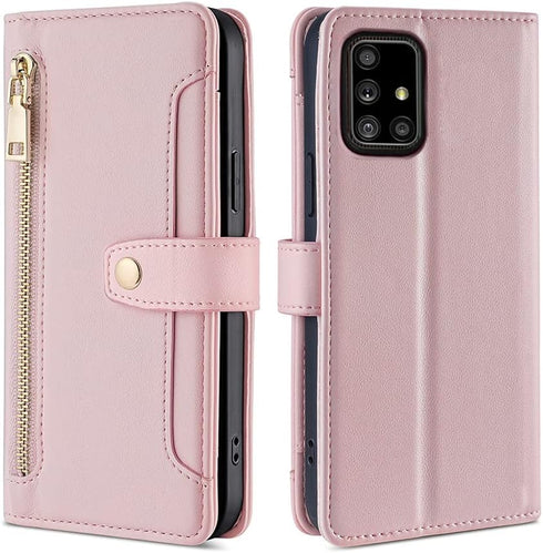 Asuwish Phone Case for Samsung Galaxy A71 5G Wallet Cover and Screen Protector Zipper Leather Flip Credit Card Holder Slot Kickstand Mobile Cell A...