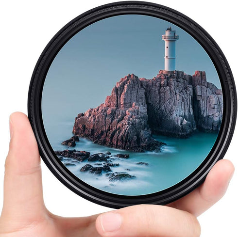37mm ND Filter Slim Variable ND Neutral Density Filter Adjustable ND Fader ND2-ND400 Lens Filter for Canon Nikon Sony Pentax Olympus Fuji DSLR Cam...