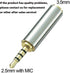 Adhiper 2.5mm Male to 3.5mm Female Audio Adapter Gold Plated Aux Auxiliary Plug Splitter 3 Ring Jack Support Converter Headphone Earphone Headset ...