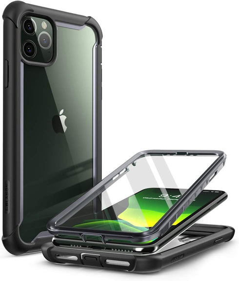 i-Blason Ares Case for iPhone 11 Pro Max 2019 Release, Dual Layer Rugged Clear Bumper Case with Built-in Screen Protector (Black)...