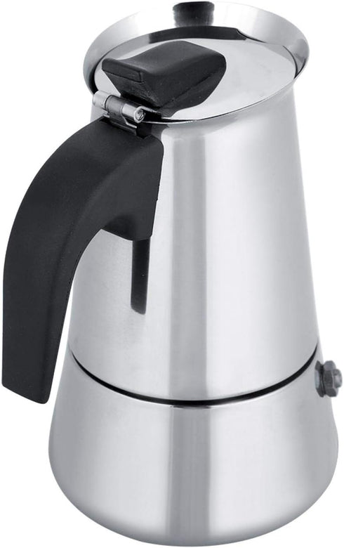 Stainless Steel Coffee Maker, Moka Pot Espresso Coffee Maker Stovetop Espresso Maker Portable Electric Heating Espresso Coffee Maker for Home Offi...
