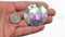 50mm Extra Large Flat Back Round Acrylic Rhinestones Plastic Circle Gems for Costume Making Cosplay Jewels Pro Grade Embelishments - 4 Pieces (Cry...