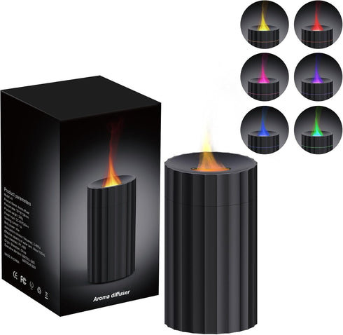 Rican Car Diffuser, Flame Diffuser for Essential Oils,100ml Colorful Air Aroma Diffuser Humidifier, Car Air Freshener Aromatherapy Diffuser for Ca...