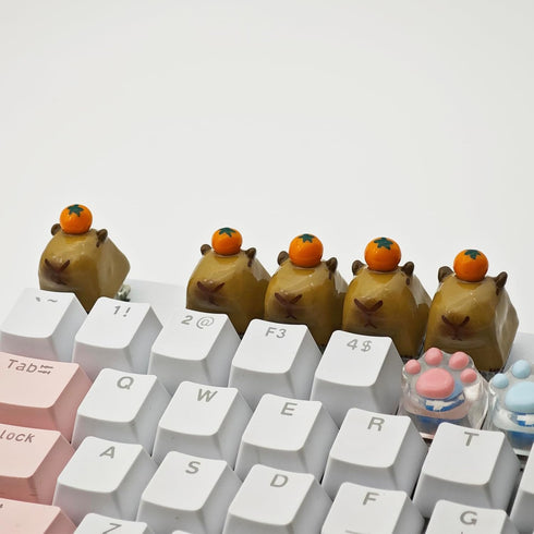 Cartoon Capybara Keycap,Custom 3D Handmade Clay Artisan ESC Keycap,Cute Keycaps Personalized Replacement Key Caps for Cherry MX Mechanical Gaming ...