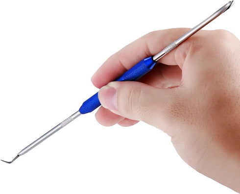 Zhehao Double Pointed Scriber, Metal Scribe Tool Hook and Pick Tool Set Straight 45 Degree 90 Degree Tip Marking Tool for Machinists, Technicians ...