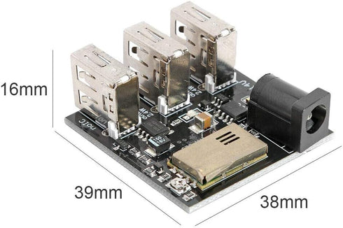 Gump's grocery 9V/12V to 5V 8A USB Power Bank Step-Down Boost Module Mini 3 USB Charging Module......