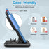 Wireless Charger 3 in 1,15W Fast Charging Station for iPhone/iWatch/AirPods,Have Controllable Cool Lights,Compact Design,Give You A Tidy Desktop/N...