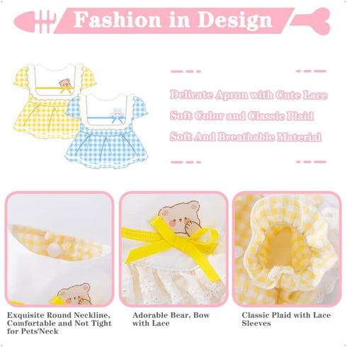 Fashion Pet Dog Clothes, Cute Dresses for Small Dogs Cats Summer Puppy Skirt Pup Yorkie Clothing Sundress Costume Cat Clothing Female Pet Skirt Ou...