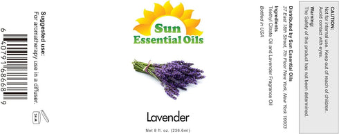 Sun Essential Oils 8oz - Lavender Essential Oil - 8 Fluid Ounces - Lavender Oil...
