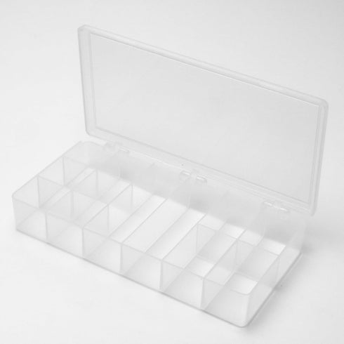 Transparent Organizer Box 12-Compartments for Beads, Craft Supplies, Jewelry, and more, made in USA of durable plastic...