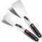 Stainless Steel Flexible Spatula Solid Turner, XiaoZu Thin Metal Spatula for Cast Iron Skillet, Thin Blade and Heat Resistant Silicone Handle, Gre...