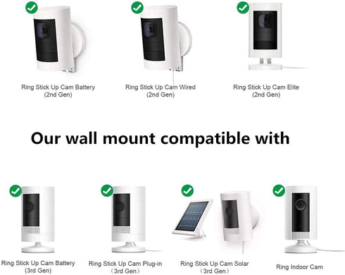 SERMICLE Security Wall Mount for Stick Up Cam Wired/Batter, Metal Security Camera Bracket for Oculus Sensor,Arlo, Arlo Pro, 360° Rotation 1/4" Scr...