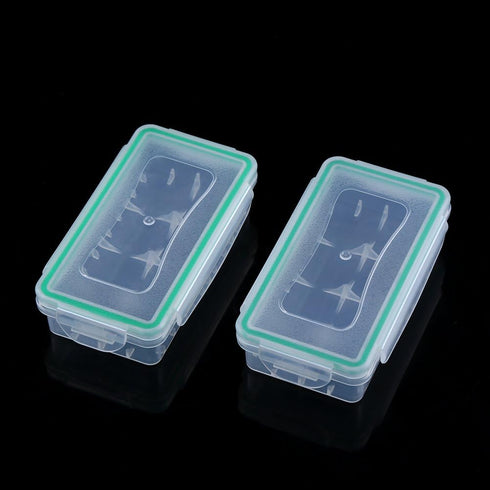 2 PCS 18650 Battery Storage Case, Plastic Battery Holder Waterproof Battery Holder Storage Box Portable Battery Container Protector...