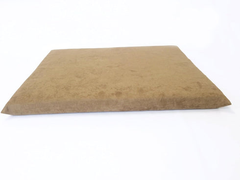 Luxurious Comfort Pet Dog Bed External Cover for Small and Large Dogs - COVER ONLY (47"x29" (45"x27"x3"), Suede - Brown)...