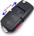 4 Buttons Folding Flip Replacement Key Fob Cover Case fit for VW Volkswagen Jetta Passat Golf Beetle Rabbit GTI CC EOS Keyless Entry Key Fob...