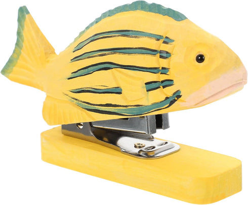 Operitacx Wooden Animal Stapler, Office Supplies Stapler, Cute Desk Stapler, Funny Stapler, Creative Animal Shape Stapler, Wood Carving Statue Scu...
