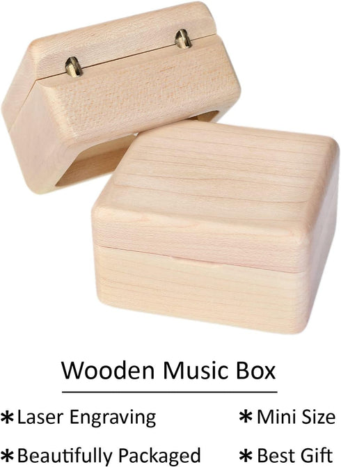 Sinzyo When You Wish Upon a Star Music Box Vintage Musical Boxs Gift for Birthday Valentine's Day Christmas Day(Maple Wooden Box)...
