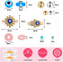 Acejoz Evil Eye Charms/Bracelet Making Kit with Glass Seed Clay Beads and Elastic String for Bracelets, Gold, 2702 Pieces...