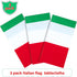 3 Pieces Italian Flag Rectangular Tablecloth Decorations Plastic Red White and Green Italian Flag Design Table Cover for Party Family Gathering Ki...