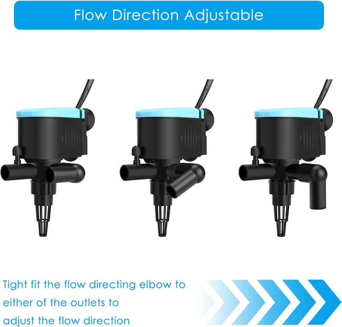 Aquarium Powerhead 130 GPH Circulating Water Pump for 10-40 Gallon Fish Tanks with Aerating Features...